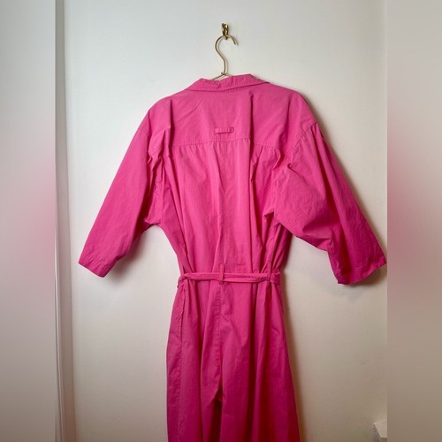 Vintage 80s Liz Sport Pink Cotton Jumpsuit One Piece Overall Medium - Bild 5 von 10