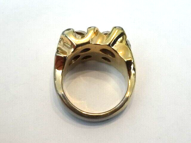 リンク　ヴィンテージ　18 k GF GE? Vintage 18K GE Gold Silver Cubic Zirconia Unisex Ring Size