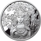 2017 MUCHA COLLECTION ROSE #3 IN SERIES 1 OZ SILVER PROOF COA #572 of 3000