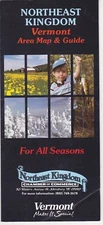 1990's The Northeast Kingdom of Vermont Map & Business Guide Brochure
