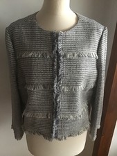 Bnwt - L K Bennett Cropped Jk Josie Tweed Jacket Size Uk 18 Rrp £295 Sold Out.
