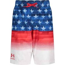NWT Under Armour Boys' Freedom Americana Volley Swim Shorts