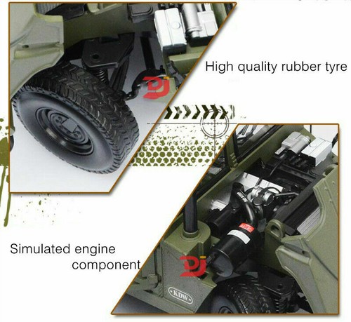 1/18 Diecast Military Hummer H1 Models Toys Armored SUV Tactical Vehicle Cars - Picture 7 of 12