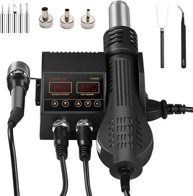 Soldering Iron Station 2-IN-1 SMD Hot Air Rework Station