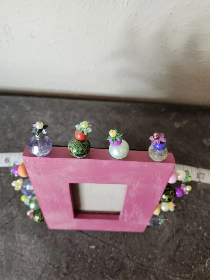 Cute 4x6 Ganz Frame With Beads Sticking Out  - Image 2 of 4