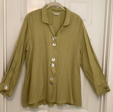 Habitat green Tencel/rayon blend shirt, size S, Long sleeves, USA-Made, NWOT