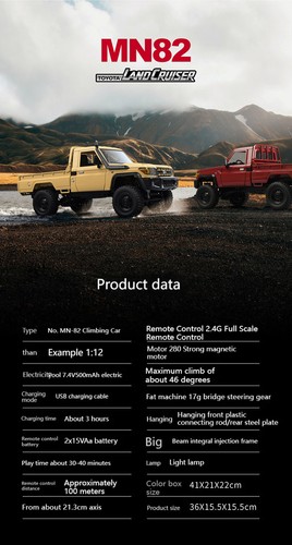 MN82 RC Pickup 1/12 Climbing Geländewagen 2.4G 4WD Ferngesteuertes Auto - Bild 19 von 24