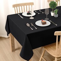 Tischdecke Schwarz Abwaschbar Wasserdicht Fleckschutz 130X230Cm FüR Esszimmer