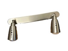 Adjustable Spotlight Bar Brushed Stainless Steel  Double Track Light  Firstlight