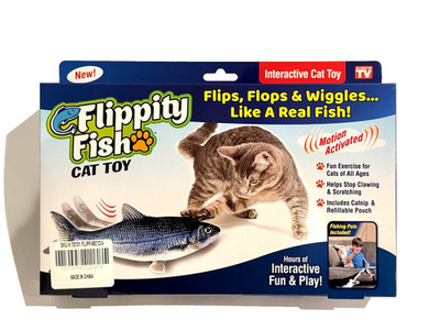 Flippity Fish Cat Toy   Interactive Flopping Fish w/ Motion Sensor