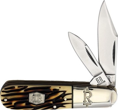 Rough Ryder Messer Barlow Tuff Stag Slipjoint Taschenmesser Knochenimitat 440A