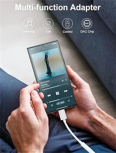 USB-C Typ C auf 3,5mm AUX Kopfhörer Klinke Adapter Set für iPhone 16/Android Handy - Bild 26 von 30