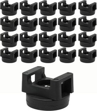 20Pcs Magnetic Zip Tie Mount, Cable Base Wire Clips for Cables Black 