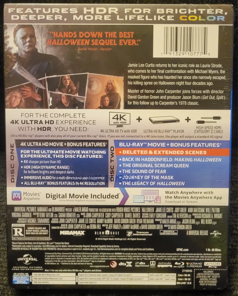 Halloween Trilogy 4K-Blu-ray Best Buy Steelbook Lot (Factory Sealed) OOP  - Image 3 of 4