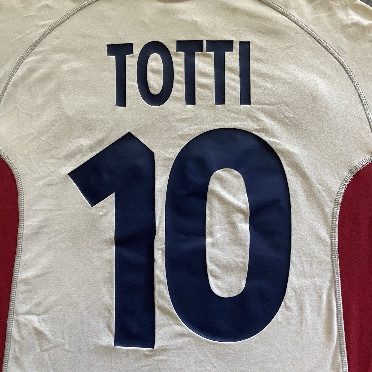 Vtg 2001-02 Kappa Francesco Totti AS Roma Soccer Jersey Mens Small