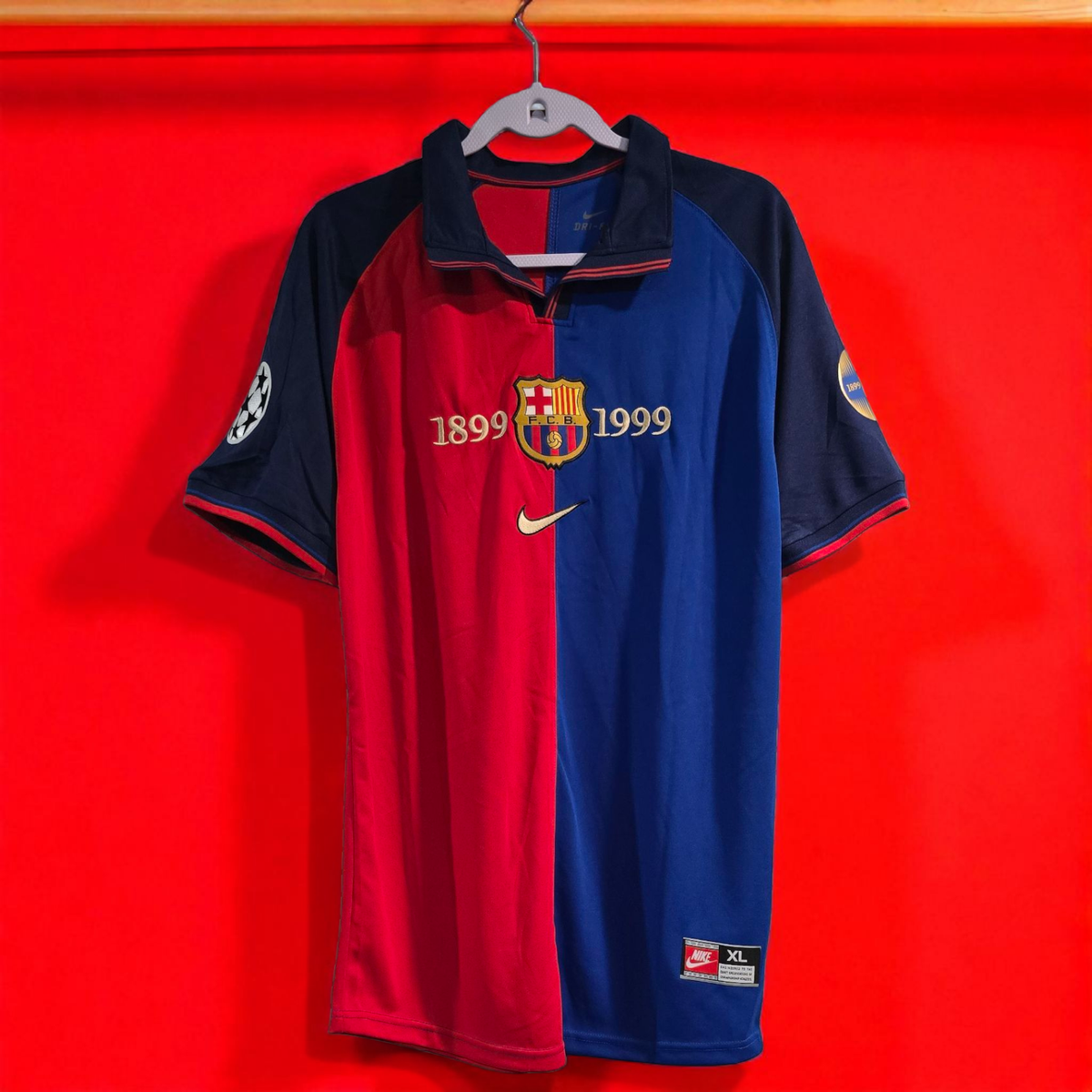 Barcelona FC Home - UEFA Champion League 99/00 - FIGO # 7 - XL