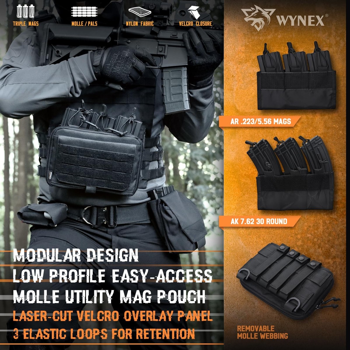 Molle Admin Pouch of Kangaroo Style, Tactical Utility Tool Pouch