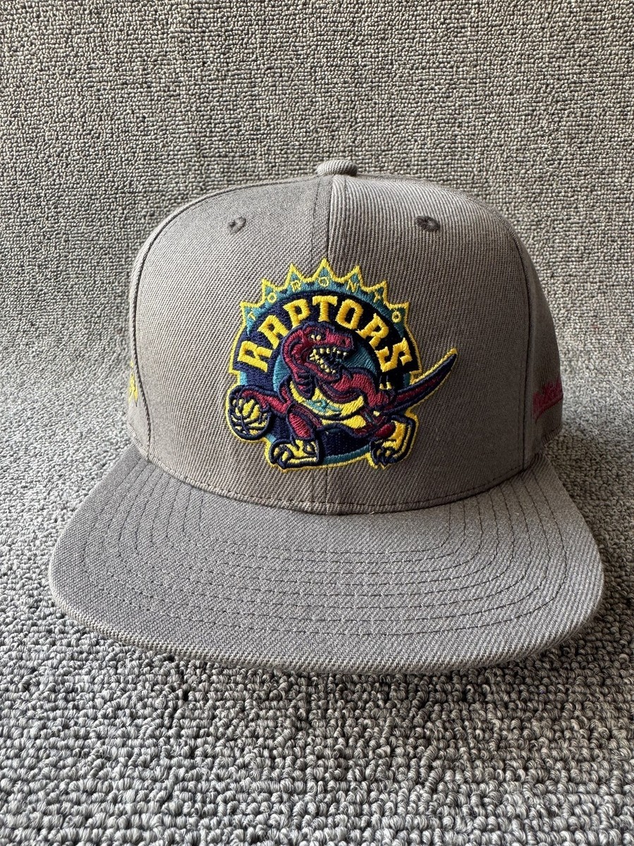 Mitchell & Ness Raptors HWC Fitted Hat Grey 7 1 4 Retro NBA Cap