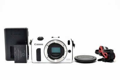 Canon EOS M 18.0MP Mirrorless Digital Camera Body White [Near Mint] #2822718