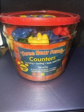 Three Bears Family Counters 96 PCS Math Manipulatives 6 Colors Plastic Toys