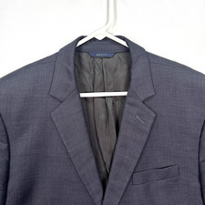 Brooks Brothers Blazer Mens 44L Navy Blue Madison Ethomas Wool Suit Jacket Italy
