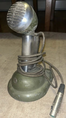 Shure 520SL Green Bullet Microphone Controlled Magnetic W/ S36 Stand Untested