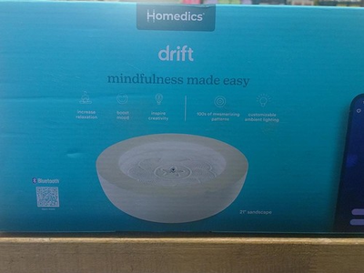 #ad Homedics Drift Sandscape 21quot; Kinetic Sand Table Cream ST 400 CE New in Box $230.00