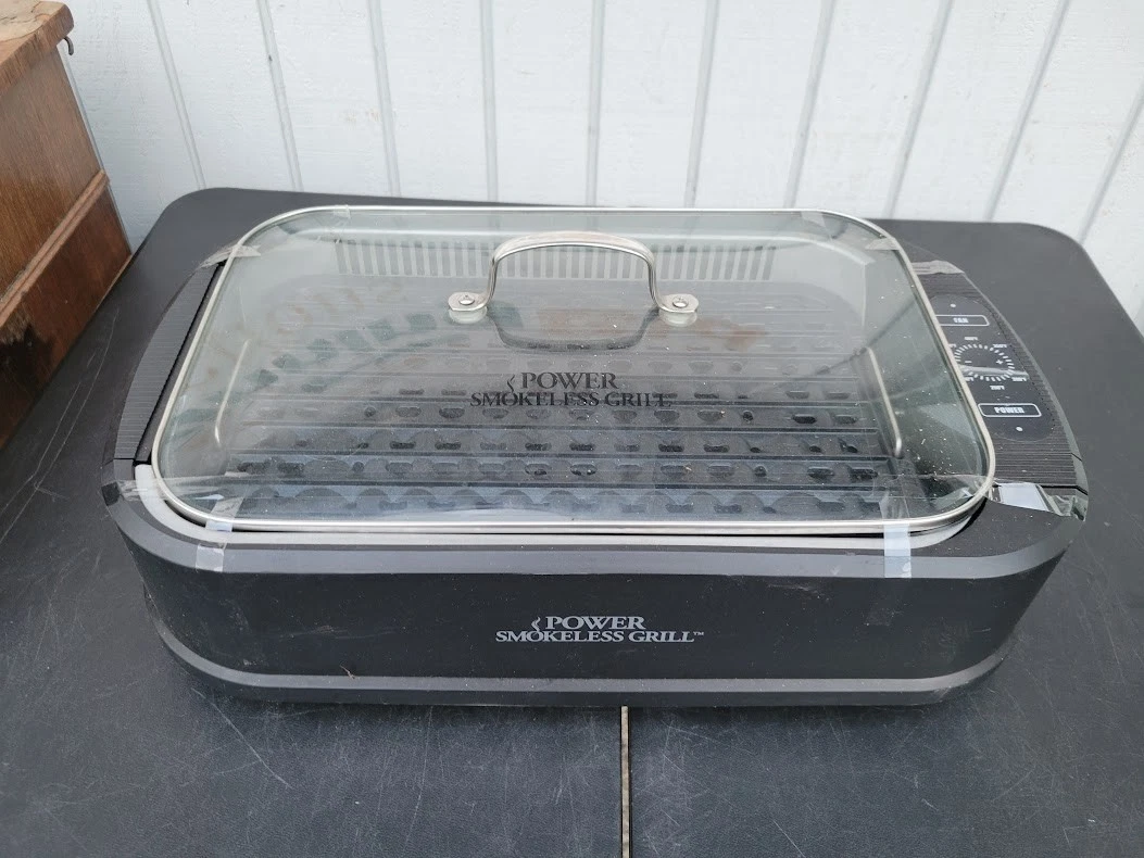 Power Smokeless Indoor Electric Grill Black PG 1500