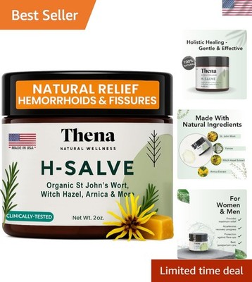 Max Strength Herbal Hemorrhoid Cream for Soothing Anal Fissure Relief - 2oz