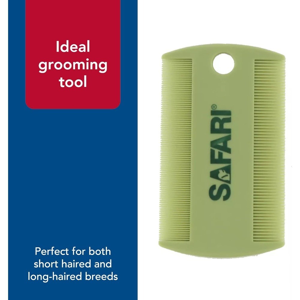 Double Sided Pet Grooming Comb for Short Hair Dogs Flea Prevention Detection