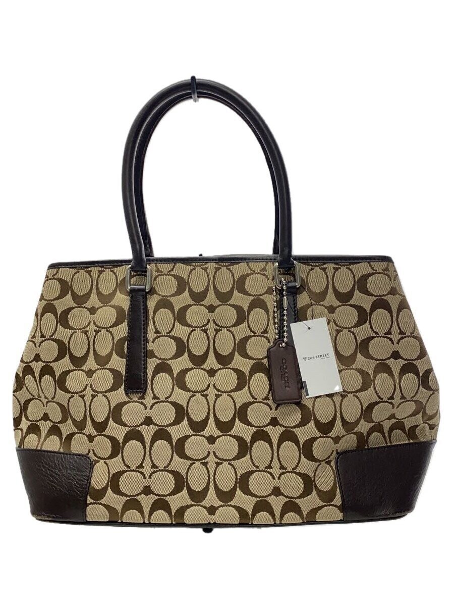 COACH Signature BEG All-Over Print Tote Bag