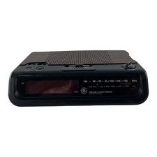 GE 7-4530 FM/AM Clock Radio Digital Display Wood Grain Tested Working
