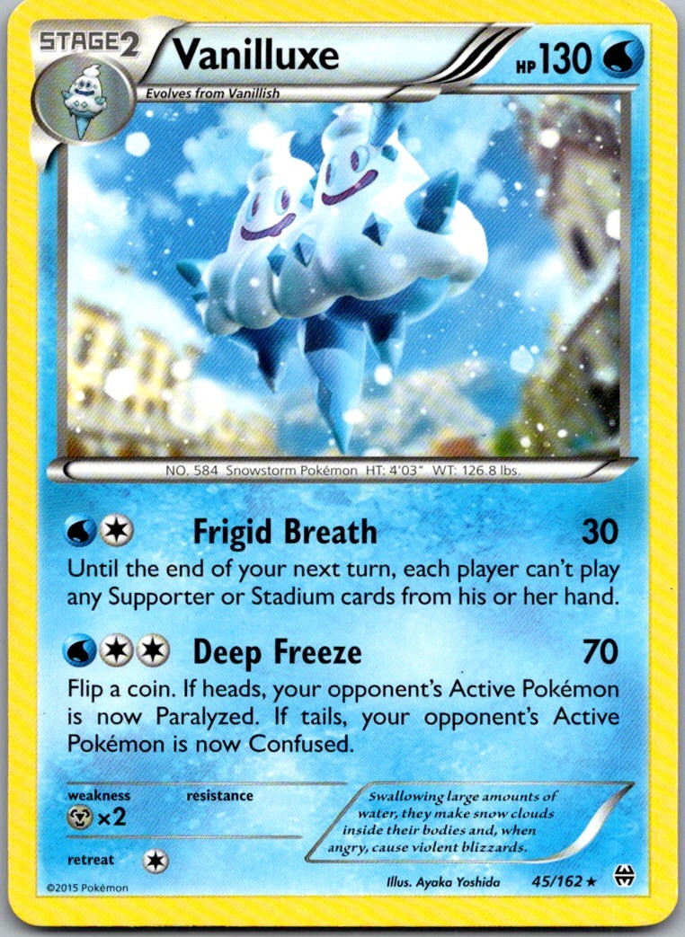 Vanilluxe 45/162 Rare BREAKthrough Pokemon Moderately Played