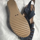 Women’s Blue Strappy Sandals Adjustable Hook & Loop Closure Solid Casual — photo 5