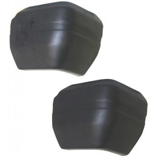 For Jeep Cherokee Bumper End 1984-1996 Driver Passenger Pair Textured Plastic