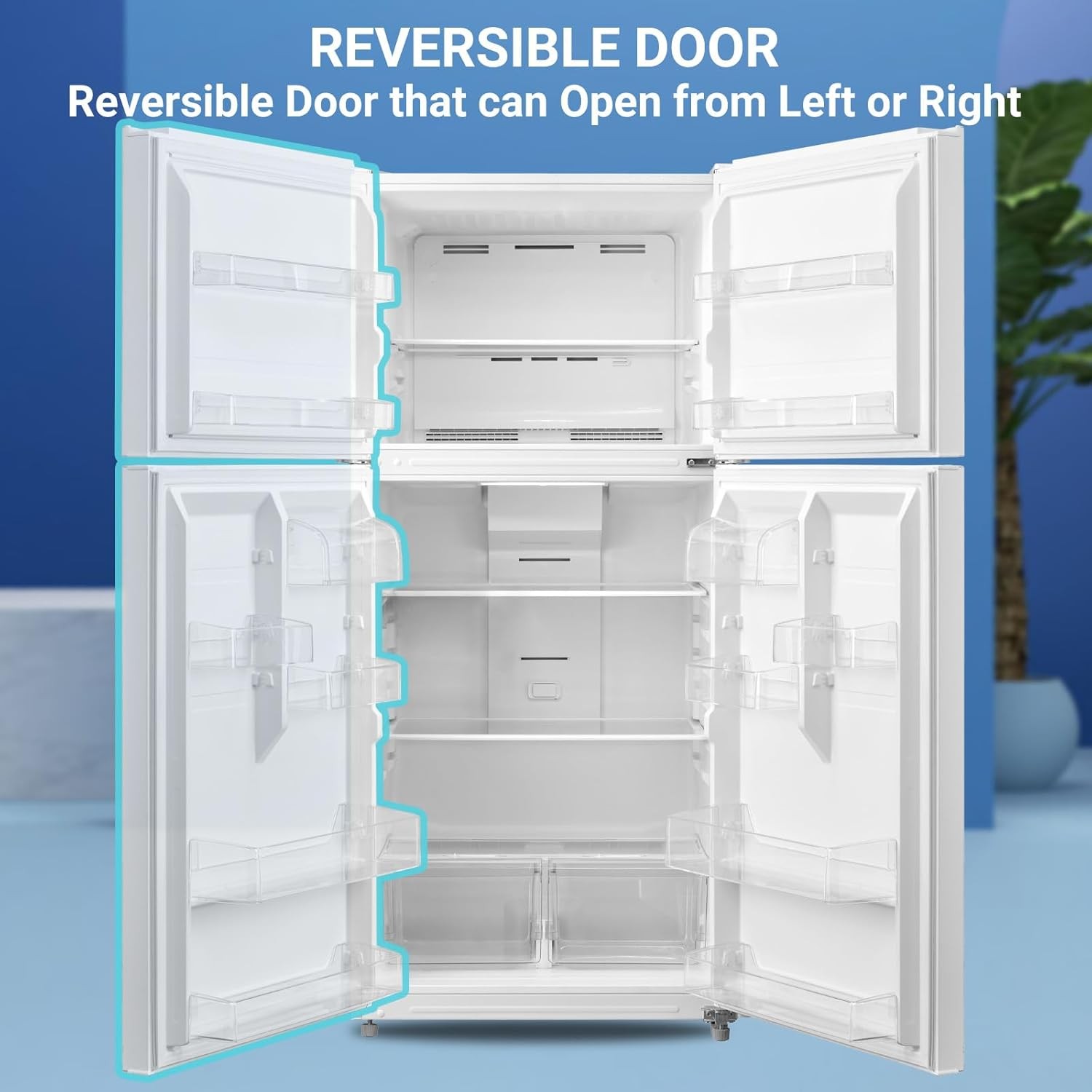 SMAD 20.5 CU.FT Top Freezer Refrigerator with Interior LED light Fridge