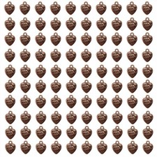 100PCS Mini Metal Beads Heart Shaped  Made with Love  Charms Bulk for DIY Cra...