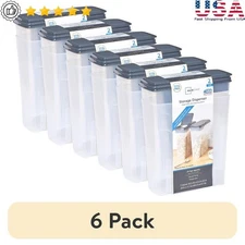 Large Plastic Cereal Dispenser Set 2 Food Storage Containers Snacks Rice Pasta