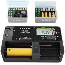 Battery Tester with Battery Organizer Storage Case,Professional Digital