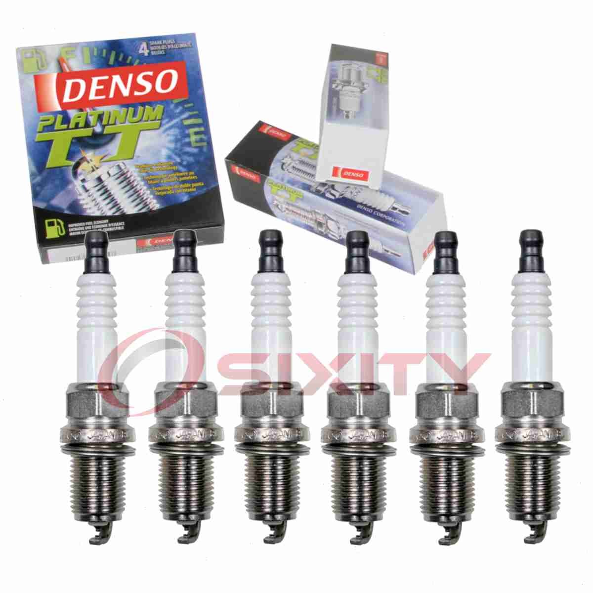 6 pc Denso Platinum TT Spark Plugs for 1987-1988 Sterling 825 2.5L V6 ad