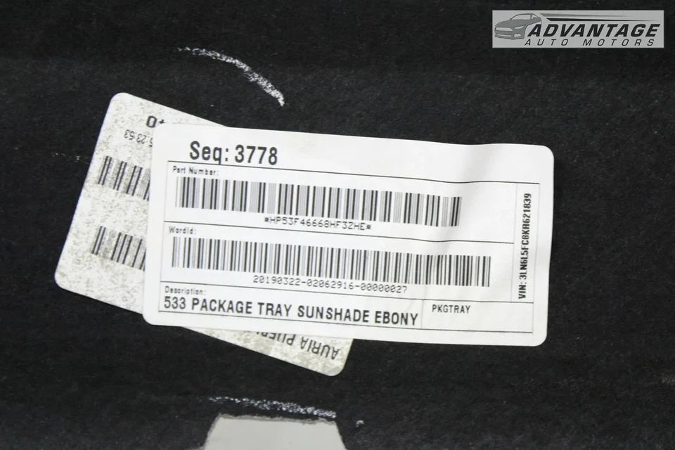 Lincoln MKZ 2017-2020 cubierta trasera estante altavoz bandeja moldura panel cubierta negro OEM Foto 4 de 4