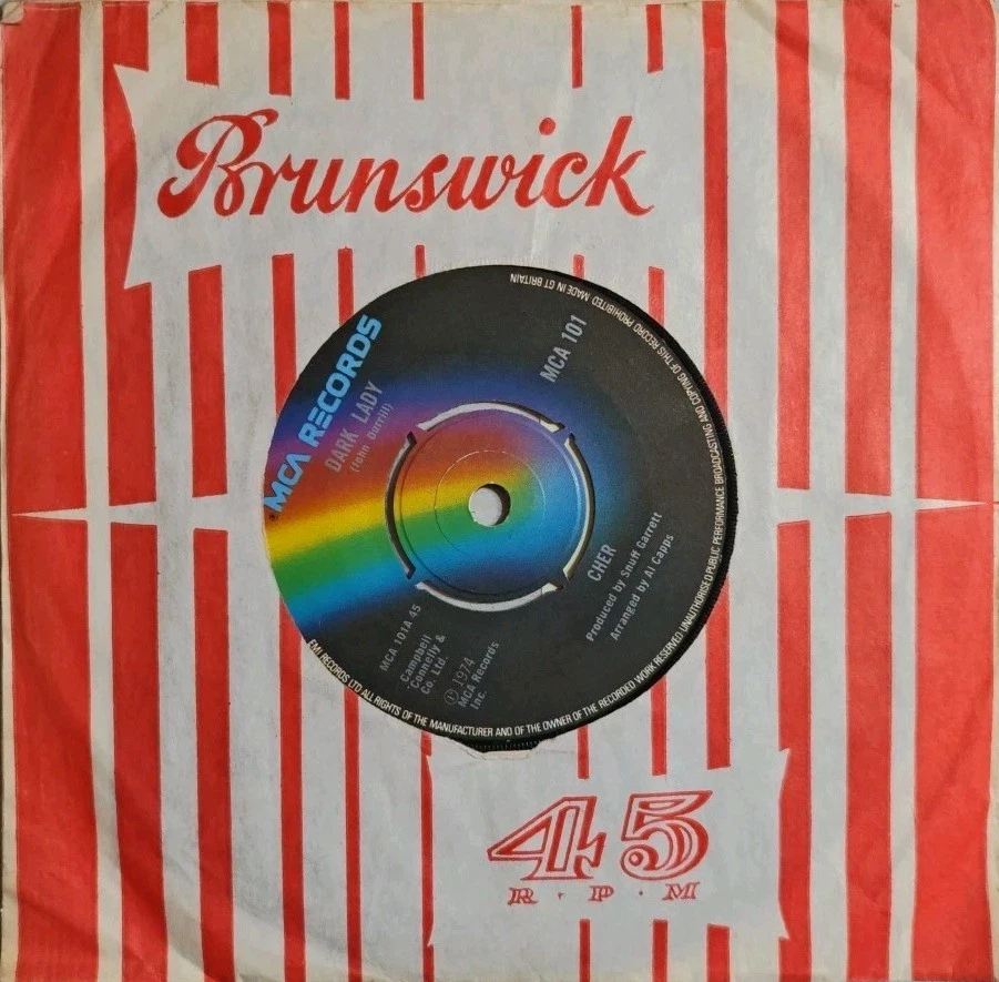 Cher Dark Lady Vinyl Record VG/VG MCA101 1973 Foto 2 de 2