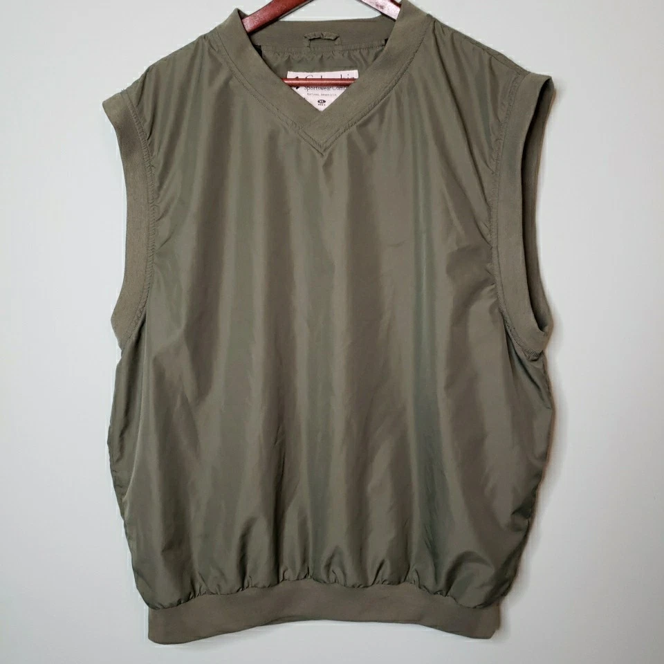 Columbia Mens Windbreaker Vest Pullover Sleeveless VNeck Nylon Performance Sz XL