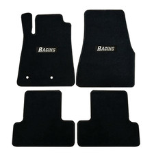 Fit For 05-09 Ford Mustang Black Nylon Floor Mats Carpets Front Rear W Racing