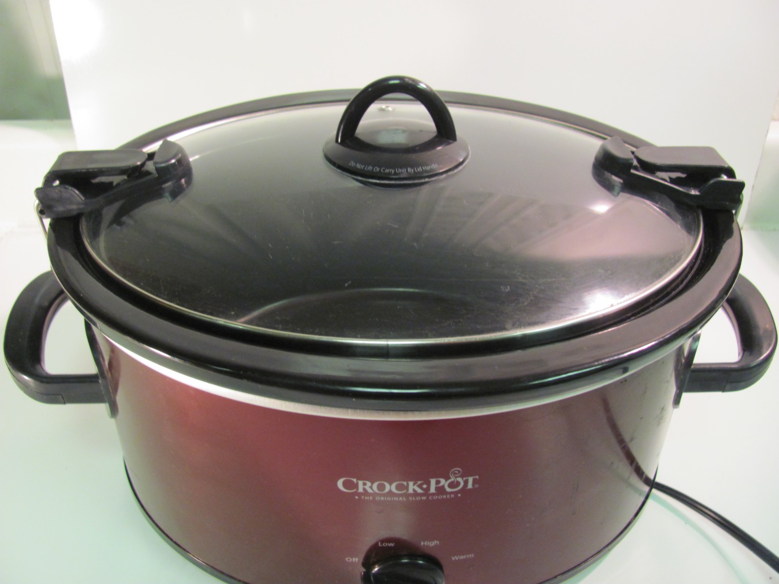 Crock-Pot SCCPVL603-R 6 Quart Slow Cooker - Red Stainless Steel w/ Lid
