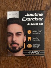 Jawline Exerciser for Men  Women - 8 pcs Powerful Jaw Trainer - 4 Resistance...