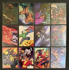 1995 Fleer Skybox DC vs Marvel Holo F/X Limited Edition Insert Card Set of 12