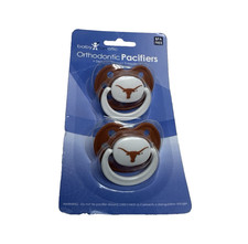 Texas Longhorns Baby Pacifiers Set of 2 Baby Fanatic - Orthodontic
