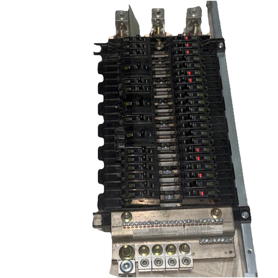 SquareD NQ Panel: 400 AMP main lugs  fully loaded  42 brand new breakers - Image 2 of 4