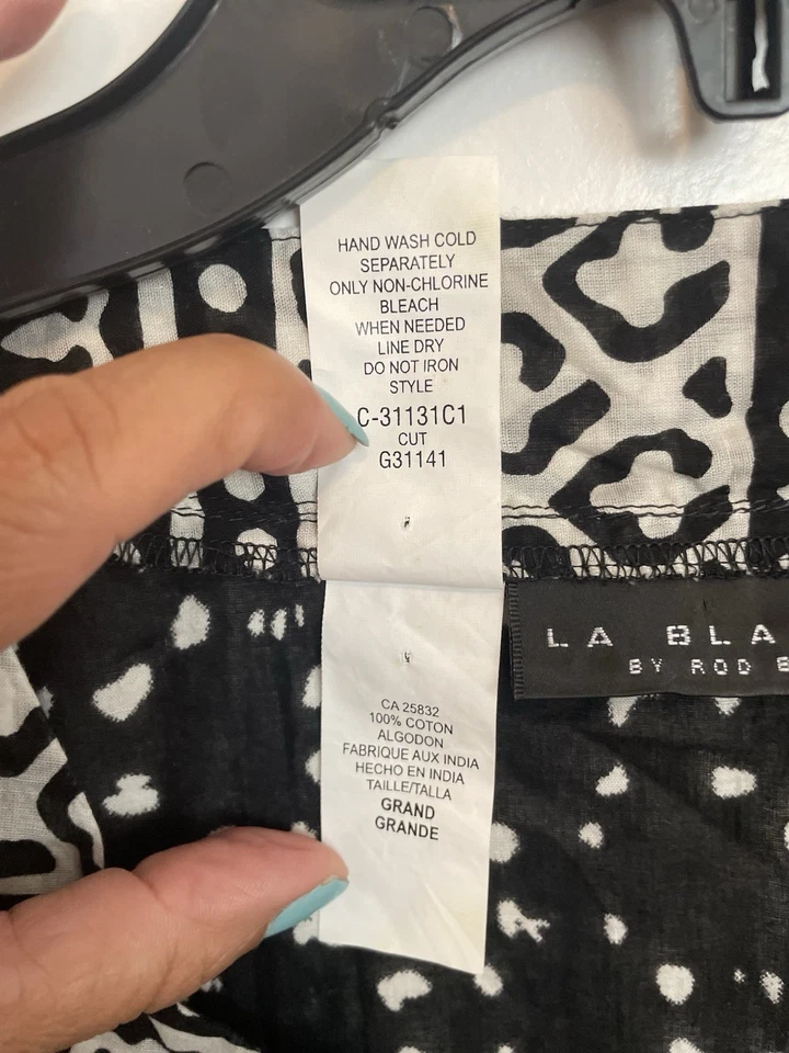 Купальник женский La Blanca кимоно накидка черный белый размер L - Изображение 4 из 4